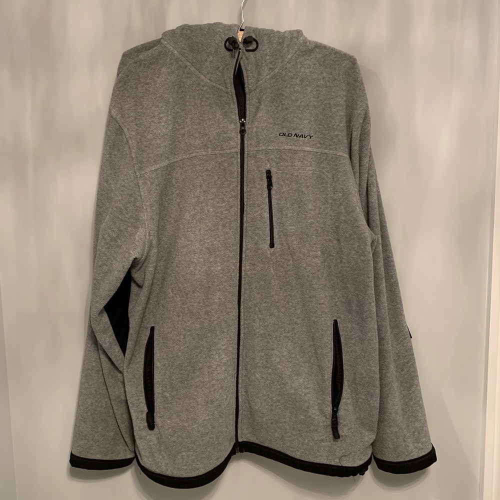 Men’s Gray with Black trim Fleece Jacket